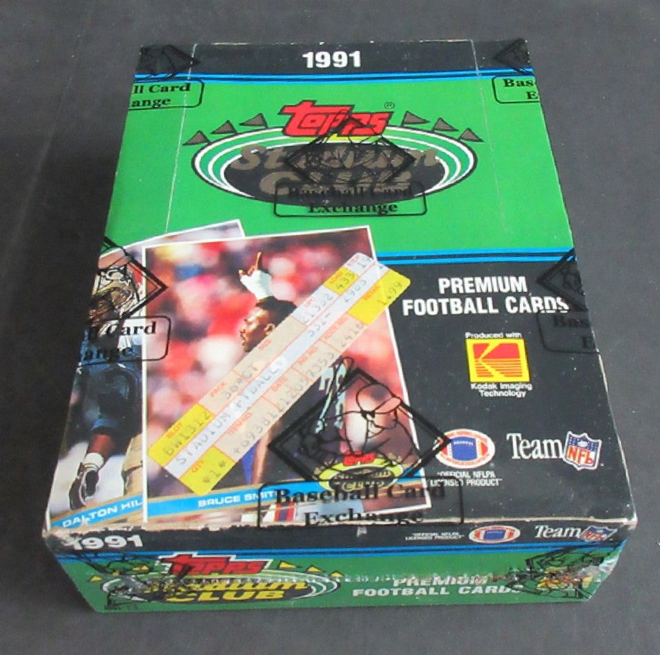 1991 Topps Stadium Club Football Unopened Box (BBCE) (w/ price stickers)