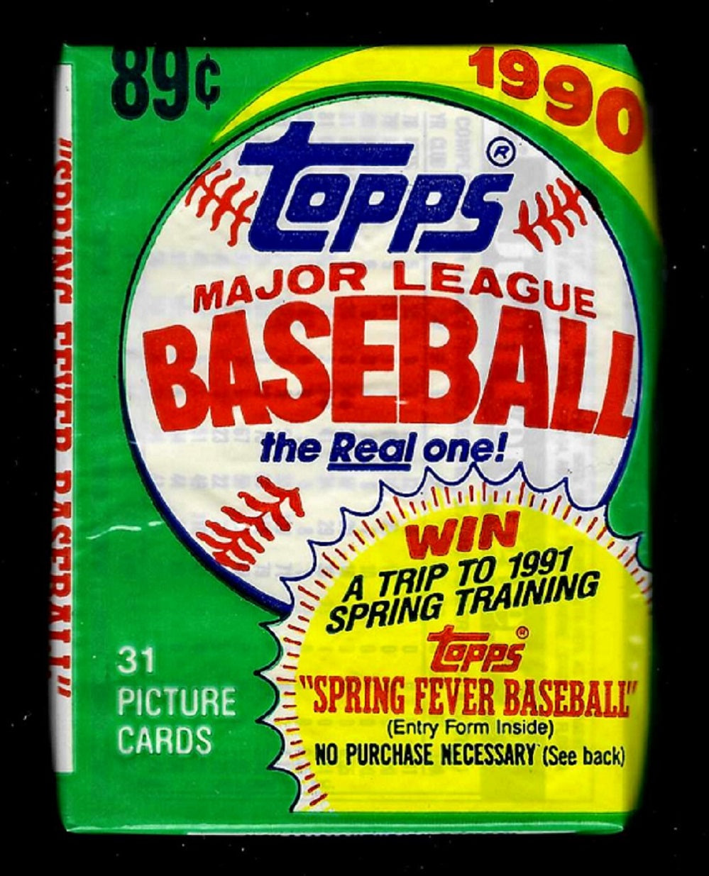 1990 Topps Baseball Unopened Cello Pack