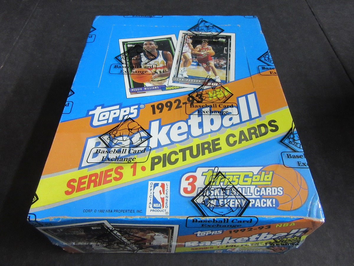 1992/93 Topps Basketball Series 1 Rack Box (BBCE)