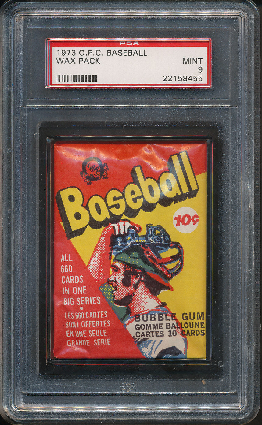 1973 OPC O-Pee-Chee Baseball Unopened Wax Pack PSA 9