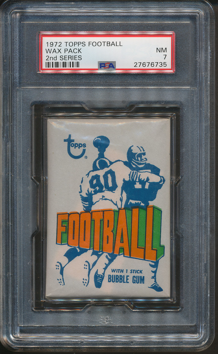 1972 Topps Football Unopened Series 2 Wax Pack PSA 7