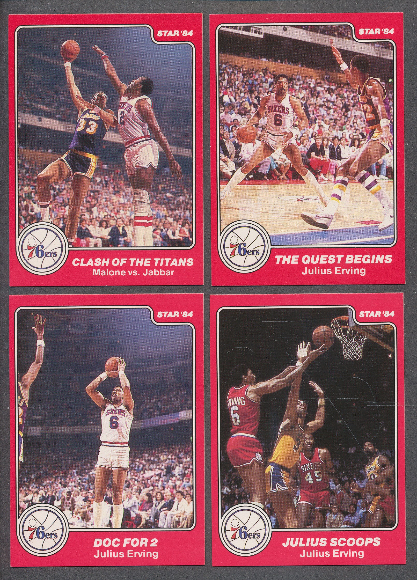 1984 Star Basketball Sixers Champs Complete Set NM NM/MT