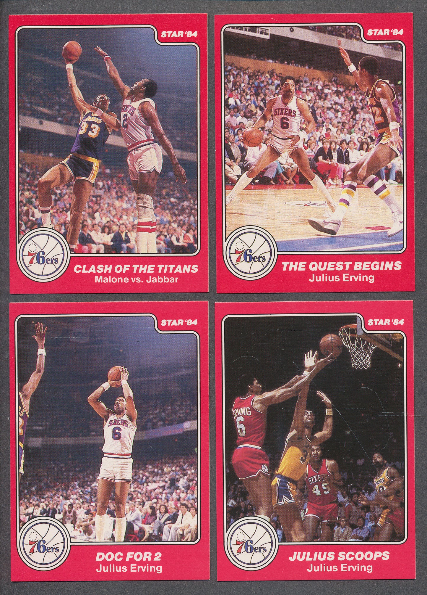 1984 Star Basketball Sixers Champs Complete Set NM NM/MT