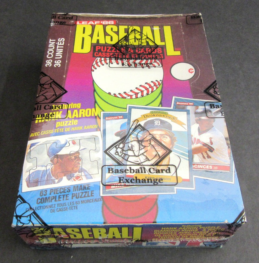 1986 Donruss Leaf Baseball Unopened Wax Box