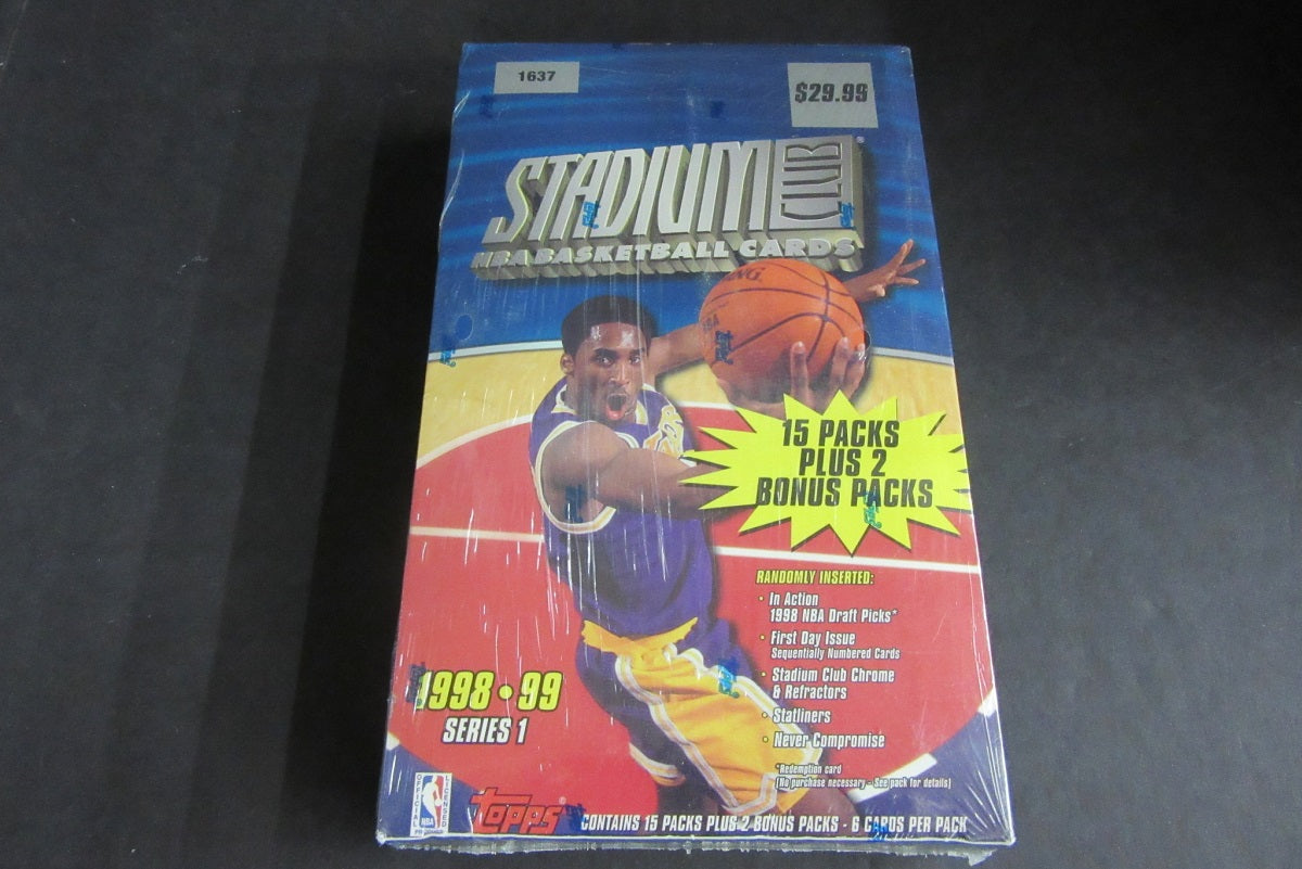 1998/99 Topps Stadium Club Basketball Series 1 Blaster Box (17/6)