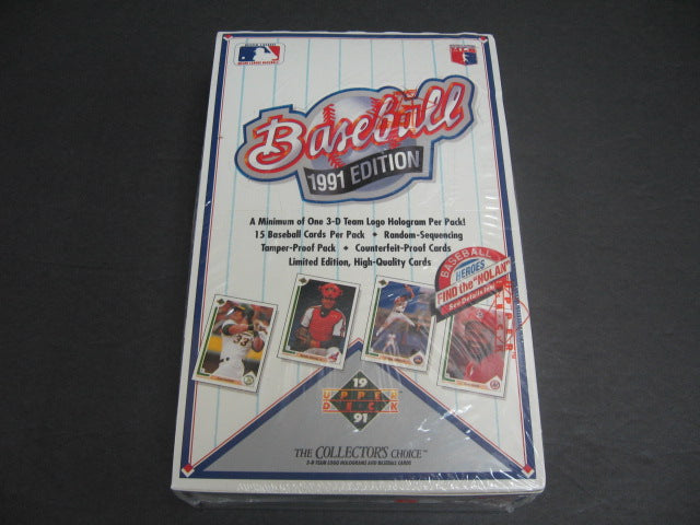 1991 Upper Deck Baseball Low Series Box