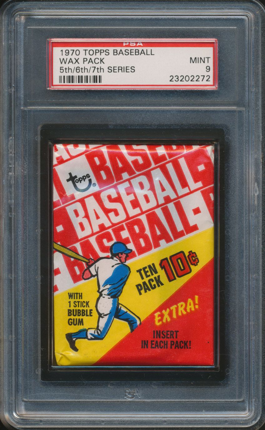 1970 Topps Baseball Unopened 5th/6th/7th Series Wax Pack PSA 9