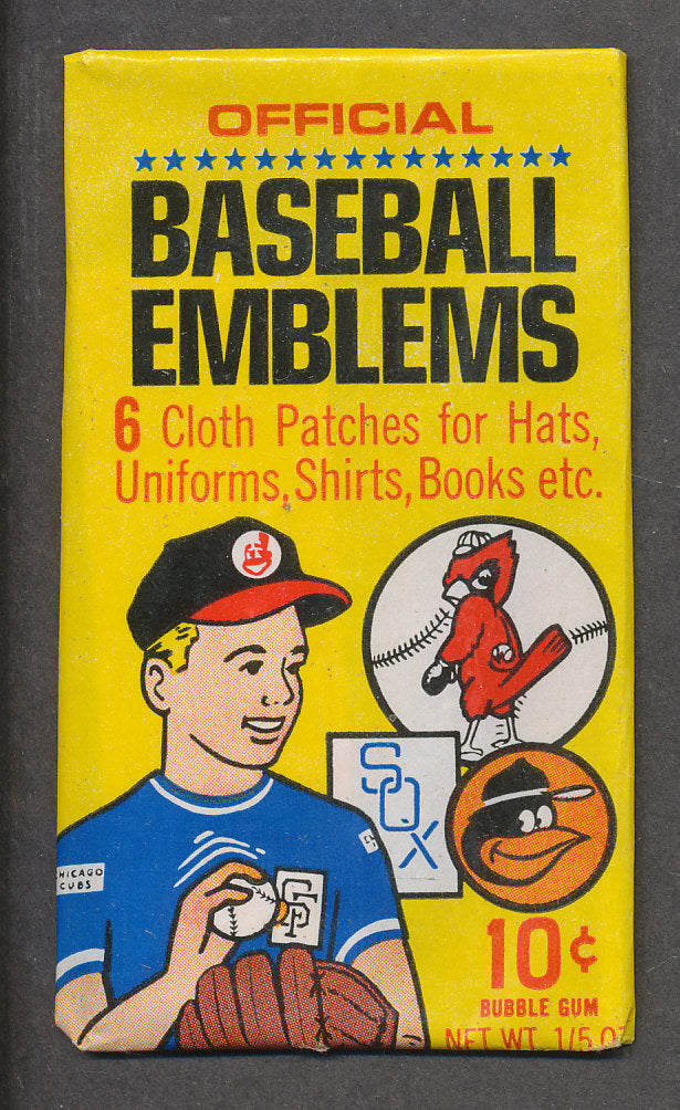 1969 Fleer Baseball Emblems Unopened Pack