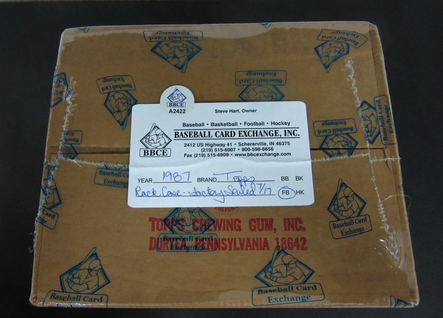 1987 Topps Football Rack Pack Case (3 Box) (Sealed) (BBCE)
