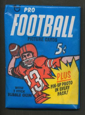 1968 Topps Football Unopened Wax Pack