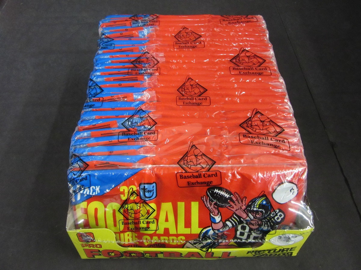 1980 Topps Football Unopened Wax Pack Rack Pack Box (BBCE)
