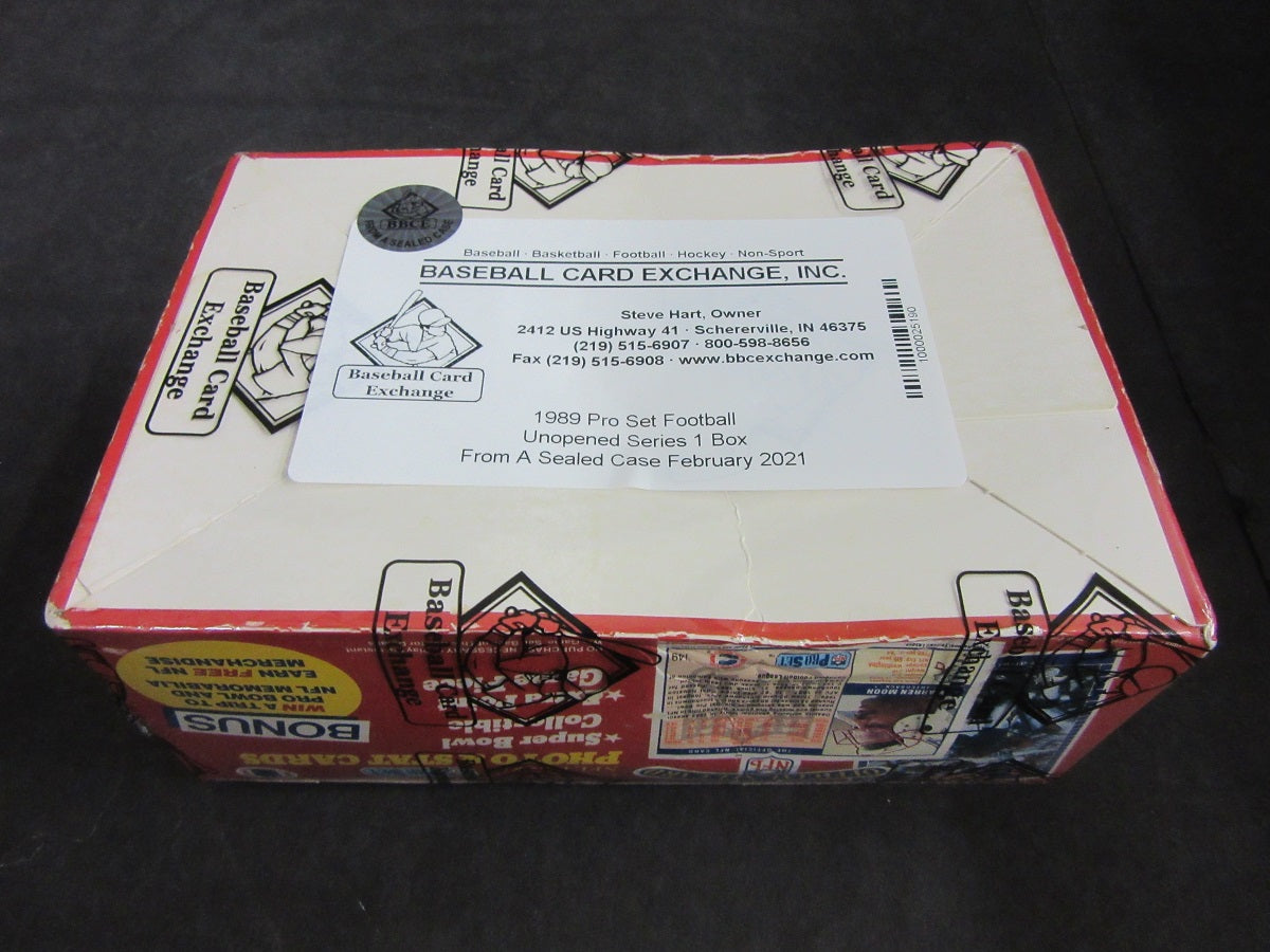 1989 Pro Set Football Unopened Series 1 Box (FASC)