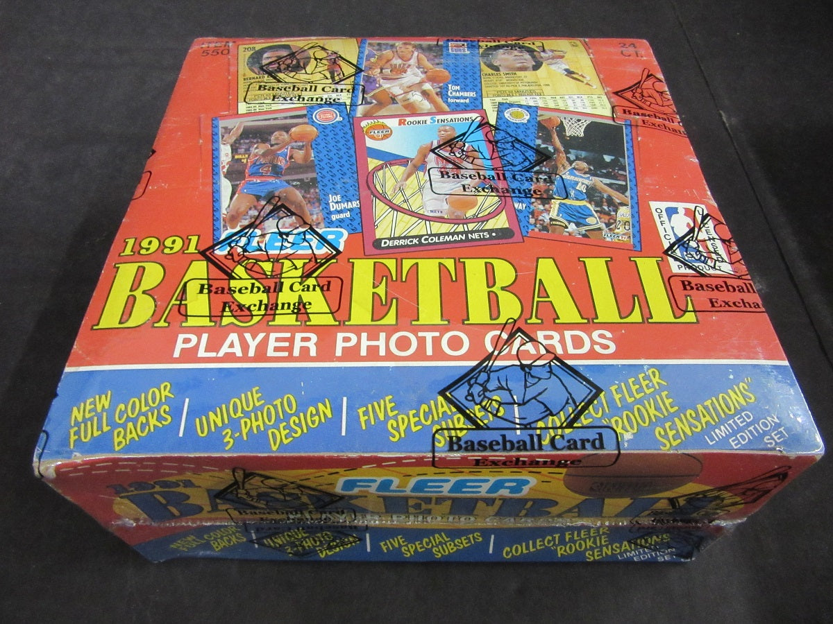 1991/92 Fleer Basketball Unopened Series 1 Jumbo Box (BBCE)