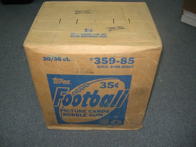 1985 Topps Football Unopened Wax Case (20 Box)