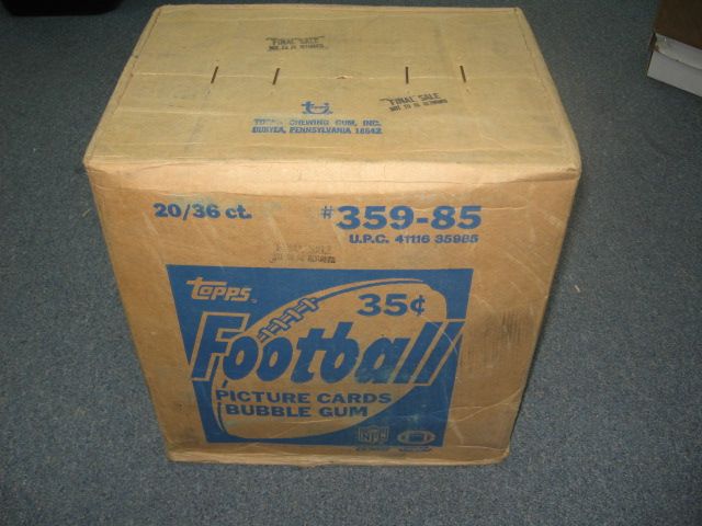 1985 Topps Football Unopened Wax Case (20 Box) (Authenticate)