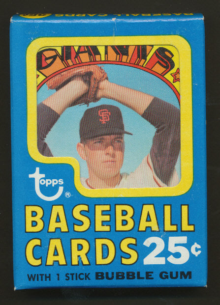 1972 Topps Baseball Unopened 1st Series Cello Pack