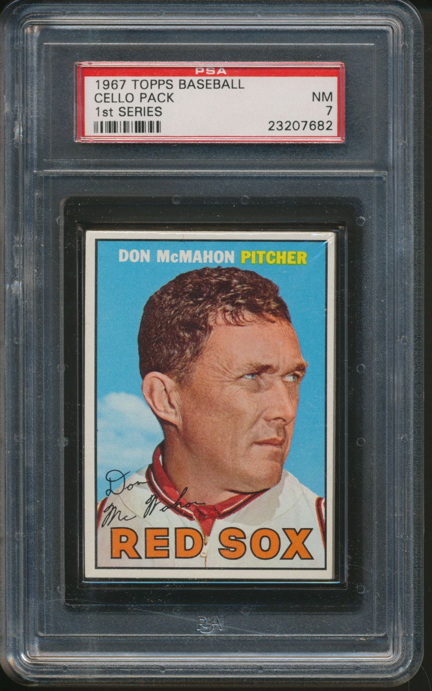 1967 Topps Baseball Unopened 1st Series Cello Pack PSA 7