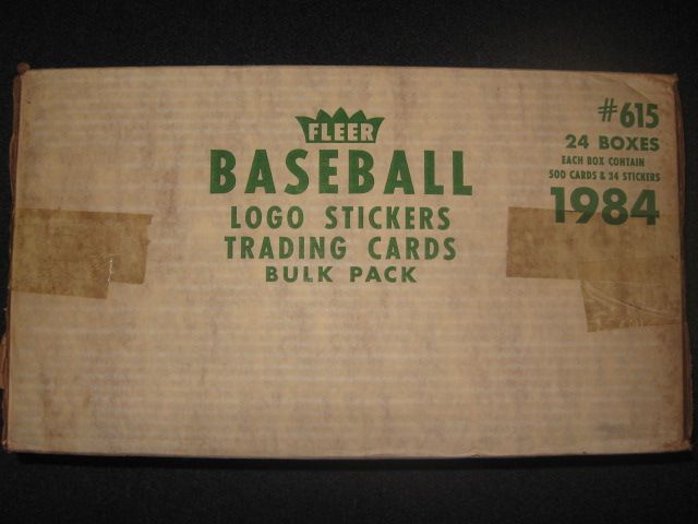 1984 Fleer Baseball Unopened Vending Case (24 Box) (Sealed)