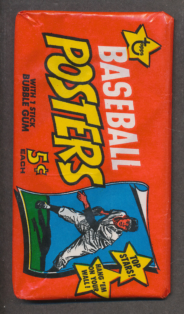 1968 Topps Baseball Posters Unopened Wax Pack