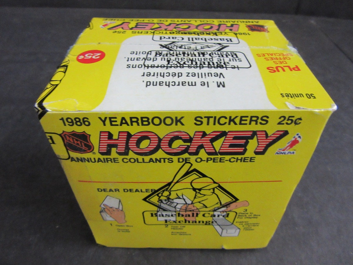 1986/87 OPC O-Pee-Chee Hockey Stickers Unopened Box (BBCE)