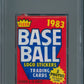 1983 Fleer Baseball Unopened Wax Pack PSA 9