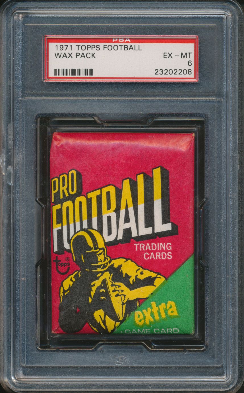 1971 Topps Football Unopened Wax Pack PSA 6
