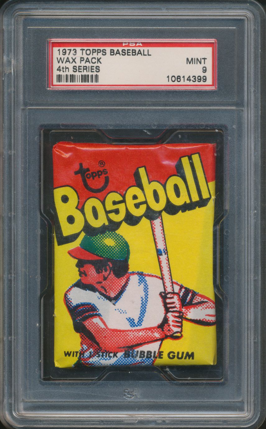 1973 Topps Baseball Unopened Series 4 Wax Pack PSA 9