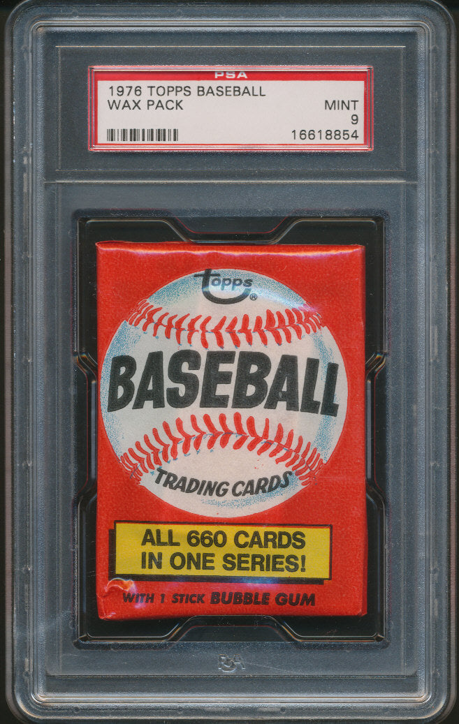 1976 Topps Baseball Unopened Wax Pack PSA 9