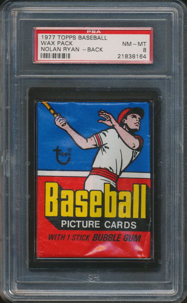 1977 Topps Baseball Unopened Wax Pack PSA 8 w/ Ryan Back