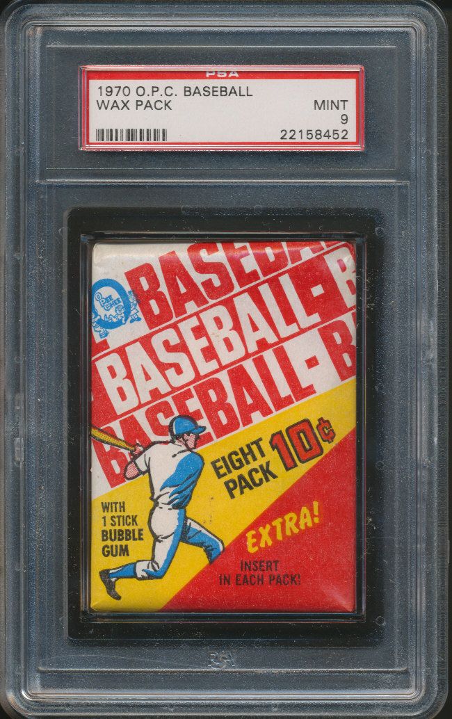 1970 OPC O-Pee-Chee Baseball Unopened Wax Pack PSA 9