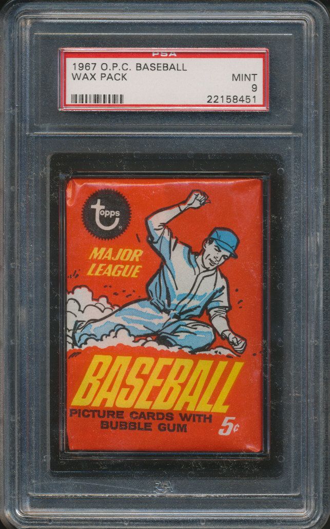 1967 OPC O-Pee-Chee Baseball Unopened Wax Pack PSA 9