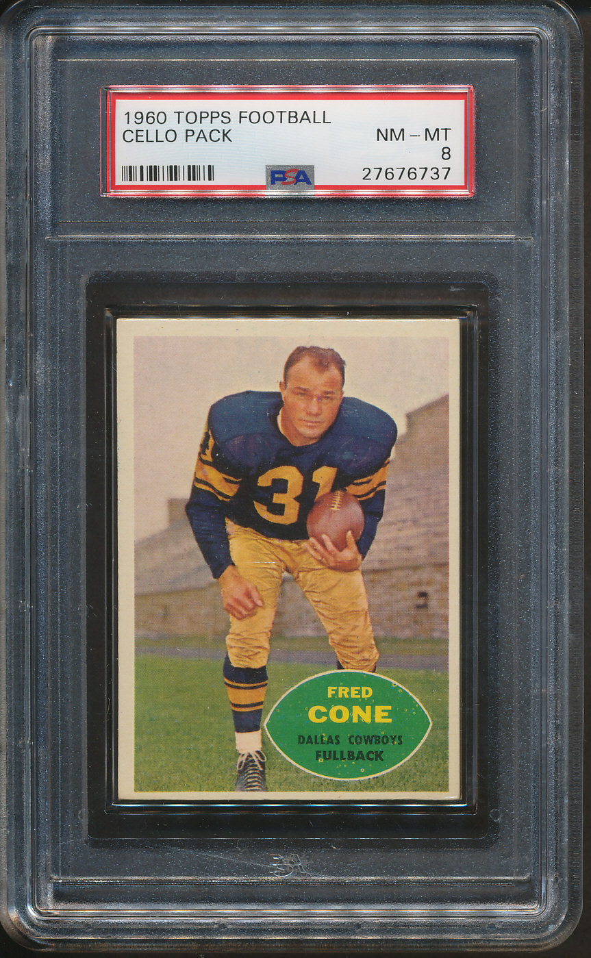 1960 Topps Football Unopened Cello Pack PSA 8