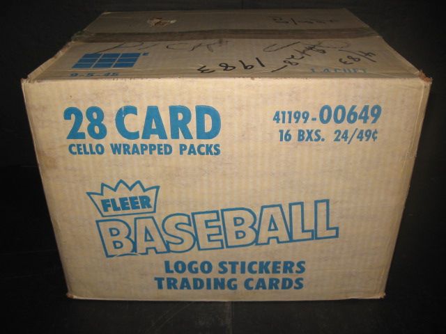 1983 Fleer Baseball Cello Case (16 Box) (Authenticate)