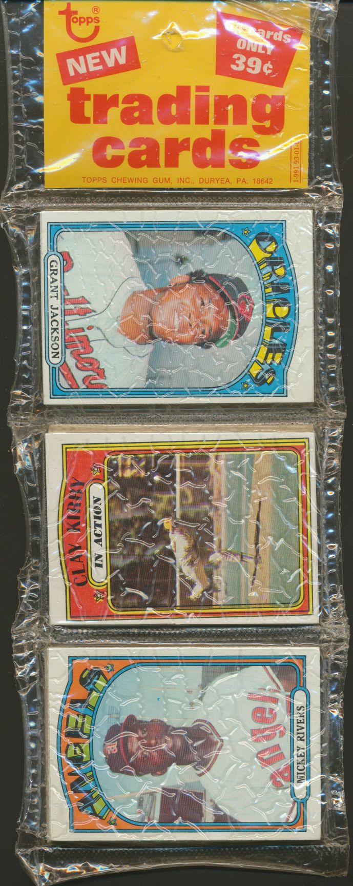 1972 Topps Baseball Unopened Series 2/3 Rack Pack