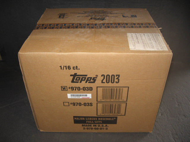 2003 Topps Baseball Factory Set Case (Retail) (16 Sets)