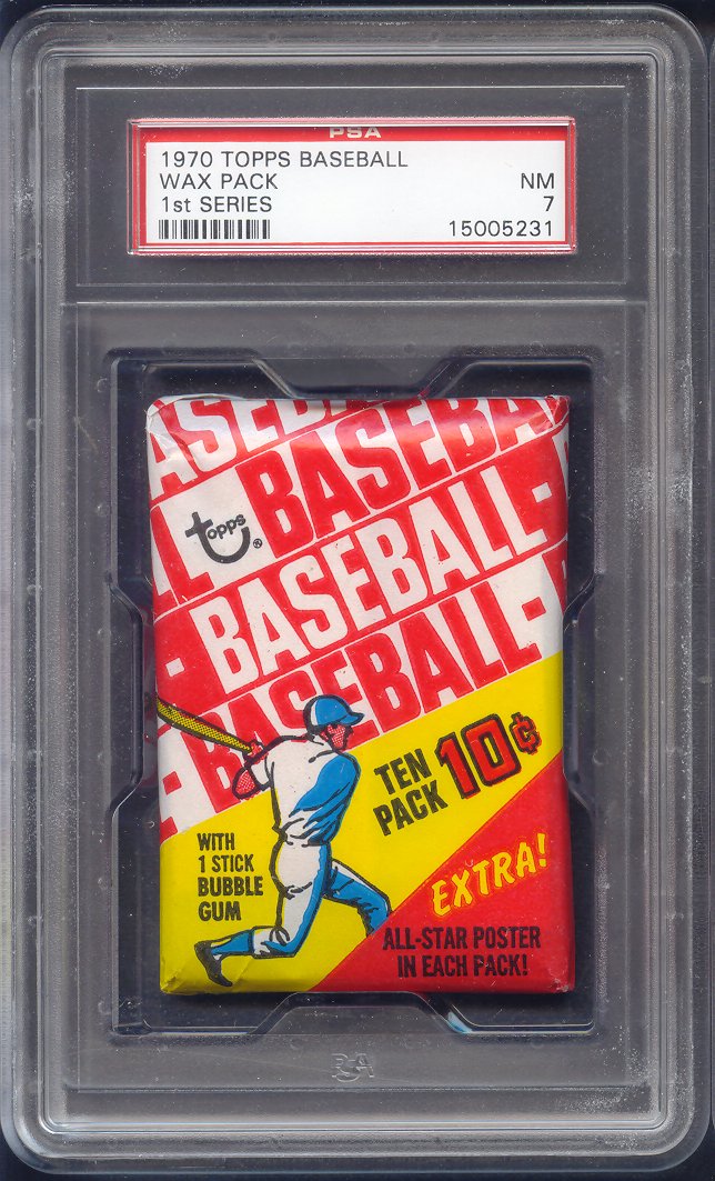 1970 Topps Baseball Unopened Series 1 Wax Pack PSA 7