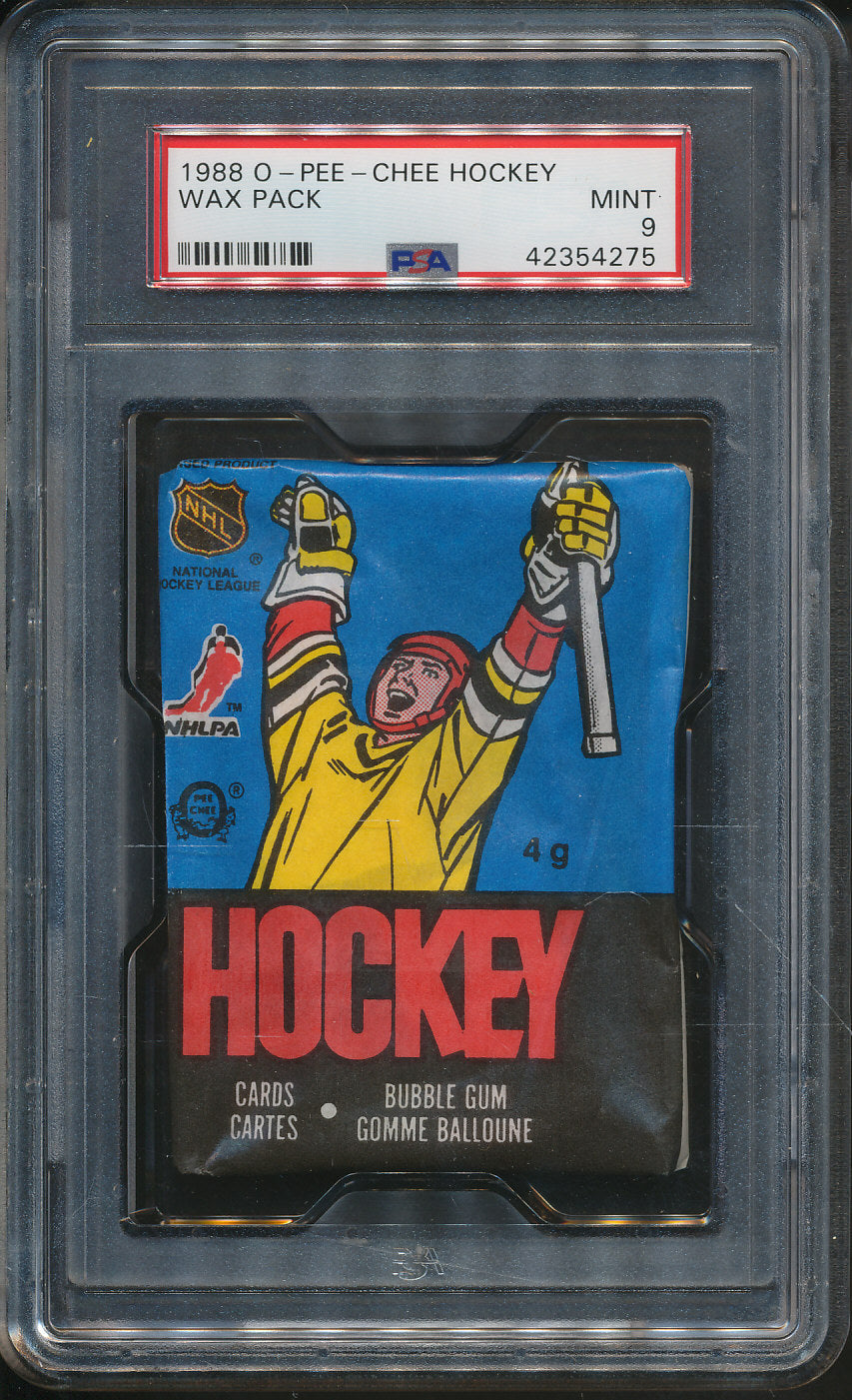 1987/88 OPC O-Pee-Chee Hockey Unopened Wax Pack PSA 9