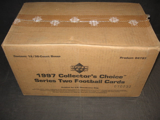 1997 Upper Deck Collector's Choice Football Series 2 Case (12 Box) (Retail)