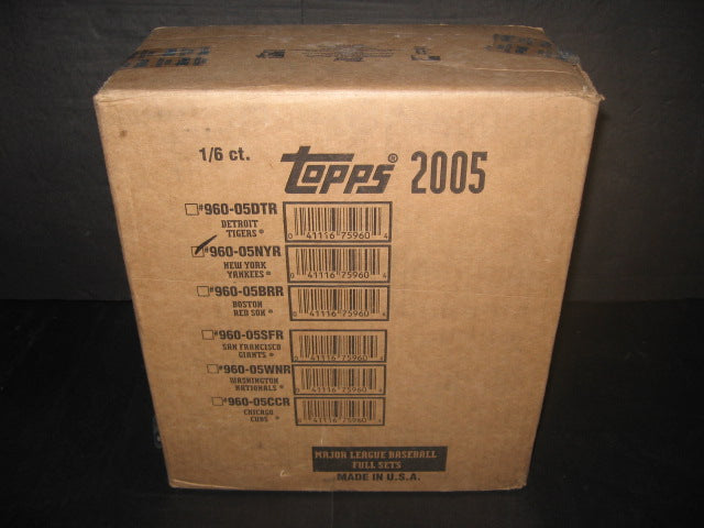 2005 Topps Baseball Factory Set Case (Yankees) (6 Sets)