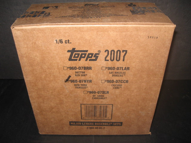 2007 Topps Baseball Factory Set Case (Yankees) (6 Sets)