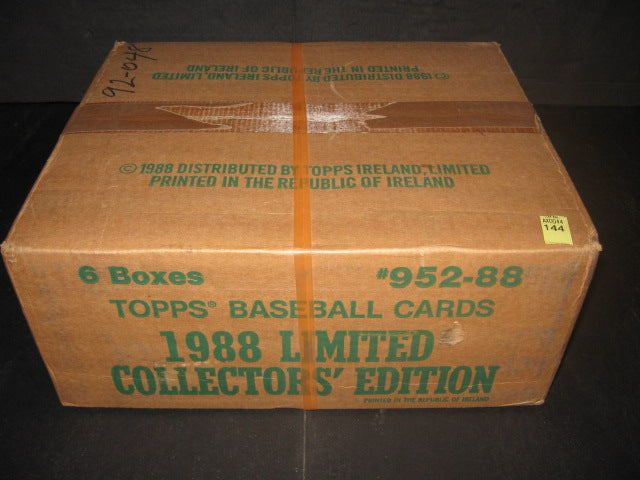 1988 Topps Baseball Tiffany Factory Set Case (6 Sets) (Authenticate)