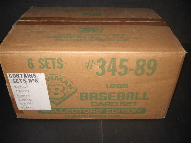 1989 Bowman Baseball Tiffany Factory Set Case (6 Sets) (Sealed)