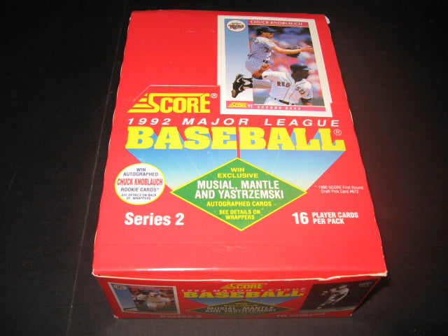 1992 Score Baseball Series 2 Box