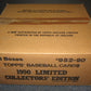 1990 Topps Baseball Tiffany Factory Set Case (6 Sets) (Sealed)