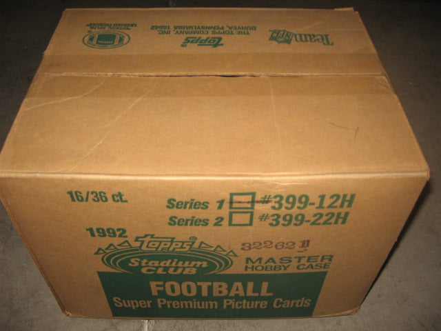 1992 Topps Stadium Club Football Series 1 Case  (Hobby)(16 Box)