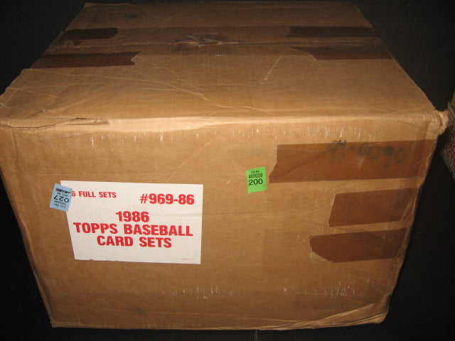 1986 Topps Baseball Factory Set Case (Brown) (16 Sets)