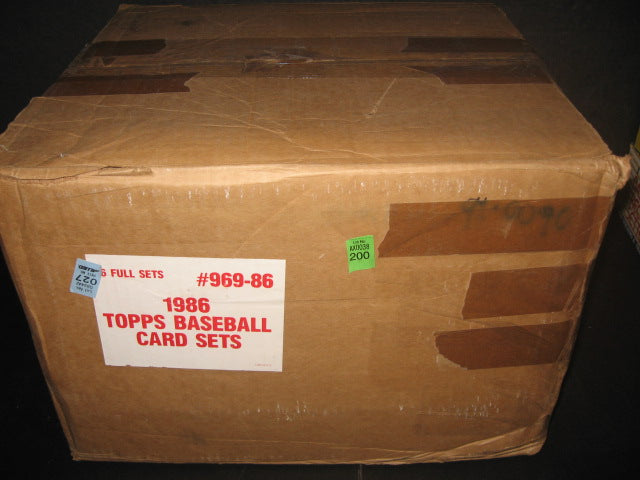 1986 Topps Baseball Factory Set Case (Brown) (16 Sets) (Authenticate)