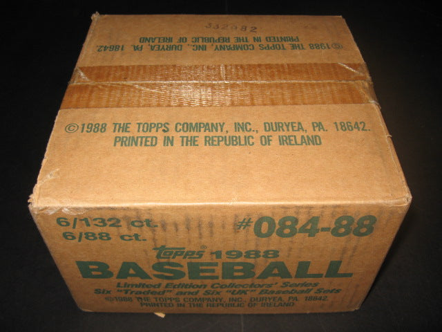 1988 Topps Baseball Traded Tiffany Factory Set Case (6 Sets) (Sealed)