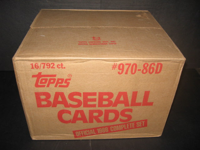 1986 Topps Baseball Factory Set Case (Holiday) (16 Sets)
