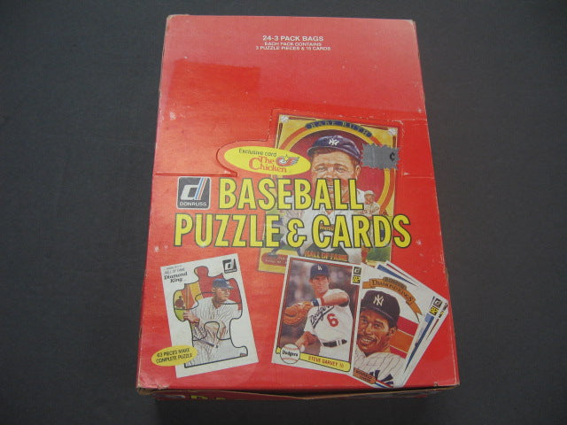 1982 Donruss Baseball Grocery Wax Pack Rack Pack Box